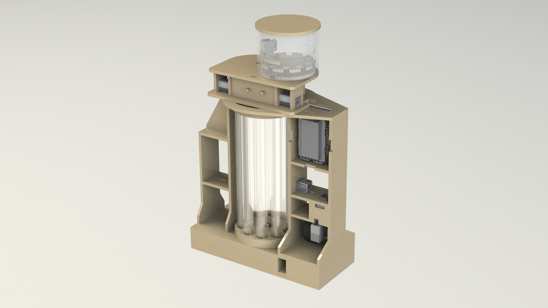 Completed marble sorter